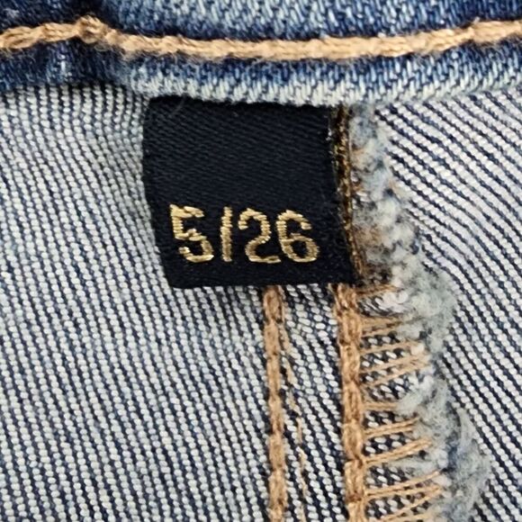 Indigo Rein Women's High Rise Skinny Fit Factory Distressed Denim Jeans Size 26 - Picture 4 of 9